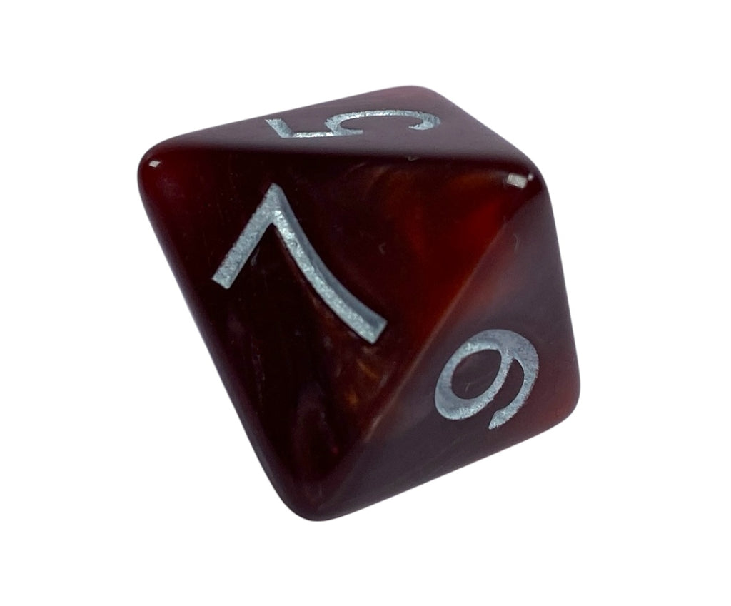 Marble Maroon dice - d8