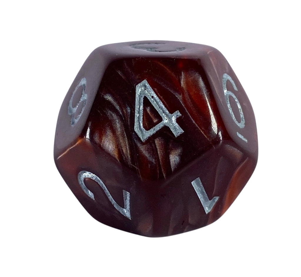 Marble Maroon dice -d12