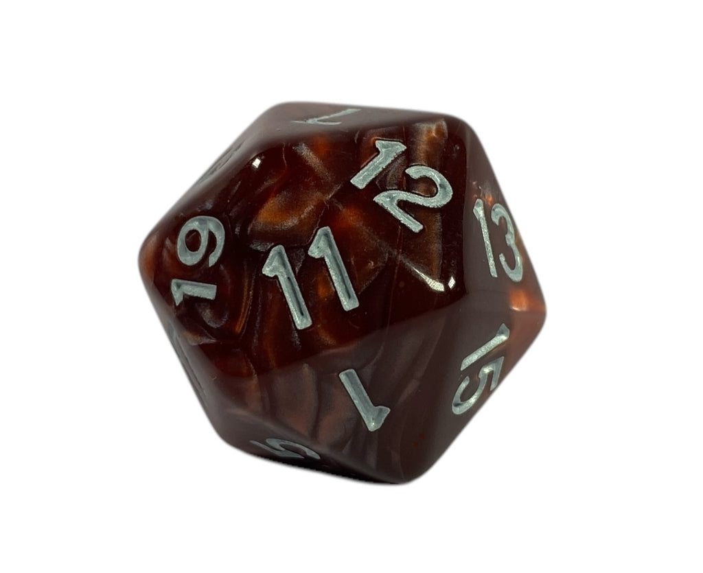 Marble Maroon dice - d20