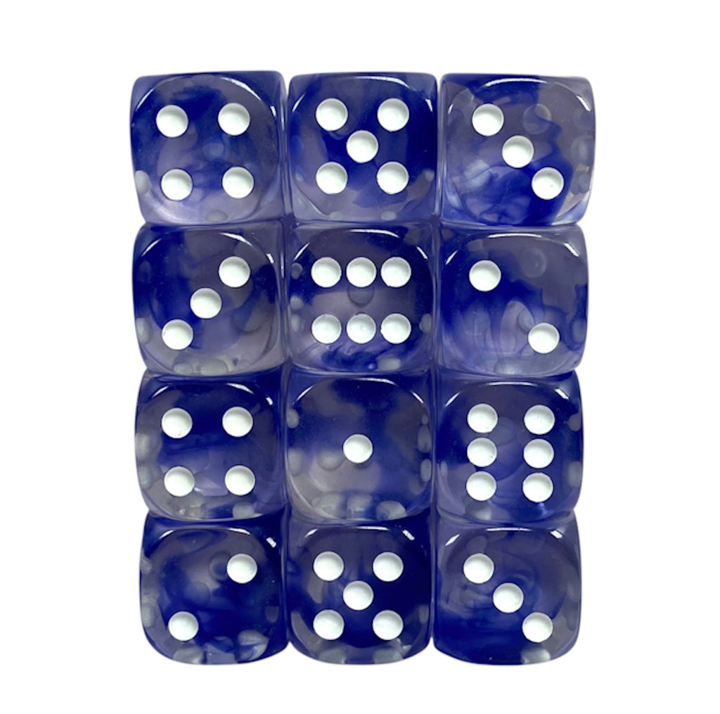Dice Set of 12d6 18mm Sapphire