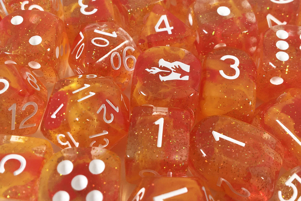 Diffusion Sorcerers Bloodline Singles d6 pips 18mm w/ all pips dice