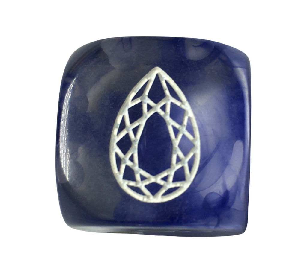 Diffusion Sapphire Singles d6 pips 18mm w/ symbol dice